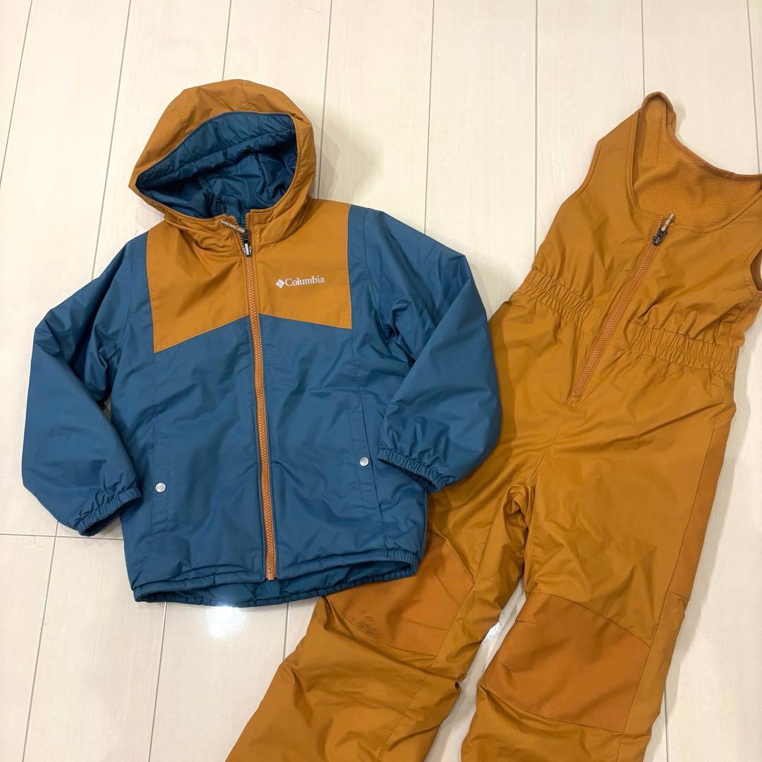 コロンビア キッズスキーウェア スノーウェア 上下 120〜130 リバーシブル