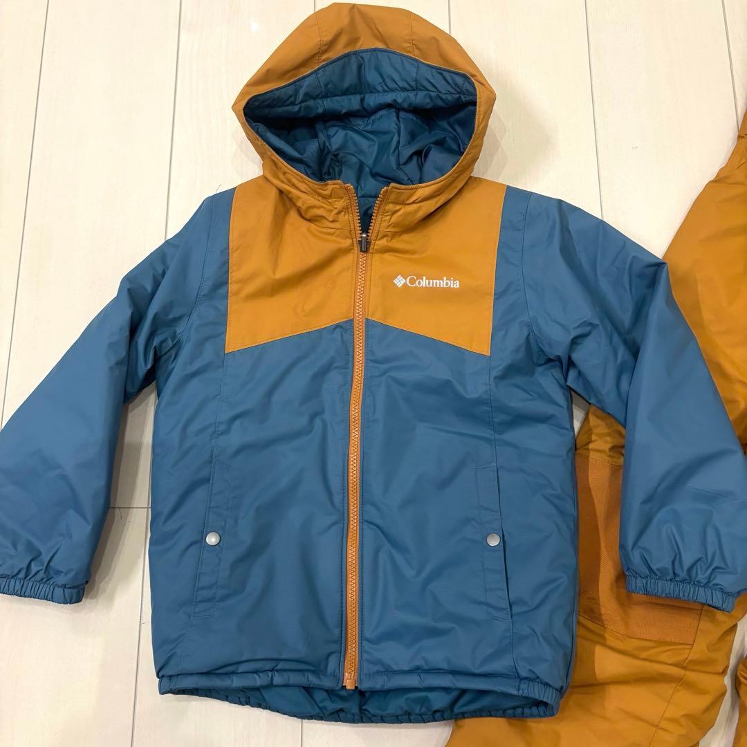 コロンビア キッズスキーウェア スノーウェア 上下 120〜130 リバーシブル