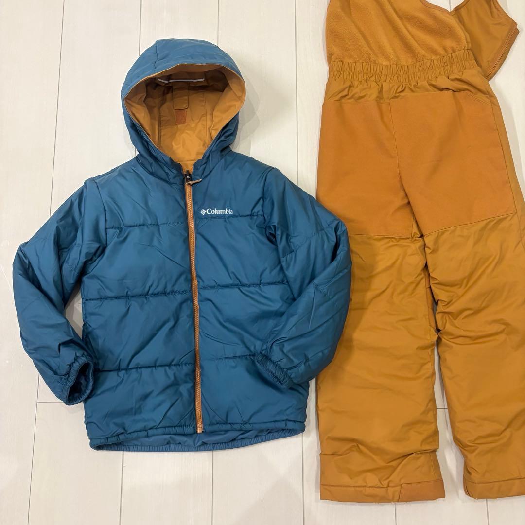 コロンビア キッズスキーウェア スノーウェア 上下 120〜130 リバーシブル