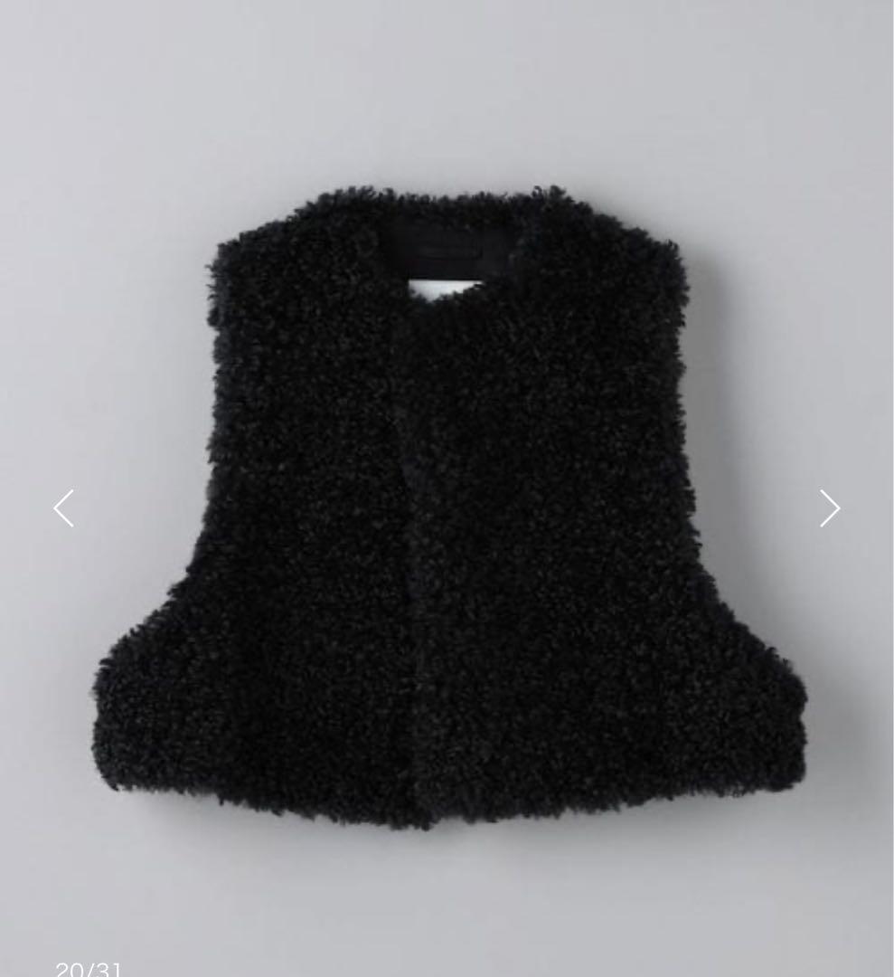 【美品】　HYKE　FAUX SHEARLING CROPPED VEST