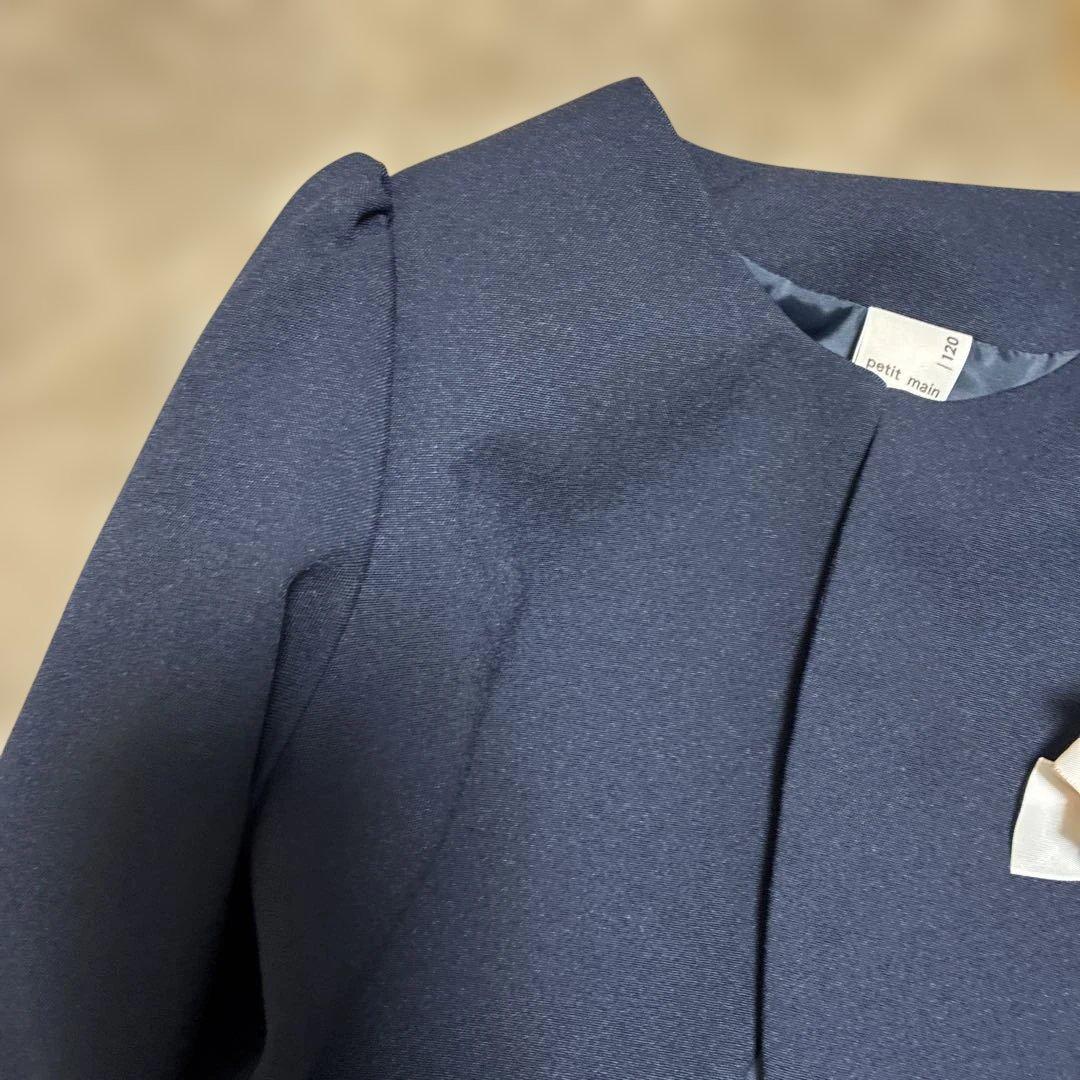 プティマイン120cmワンピースとジャケットとコサージュ