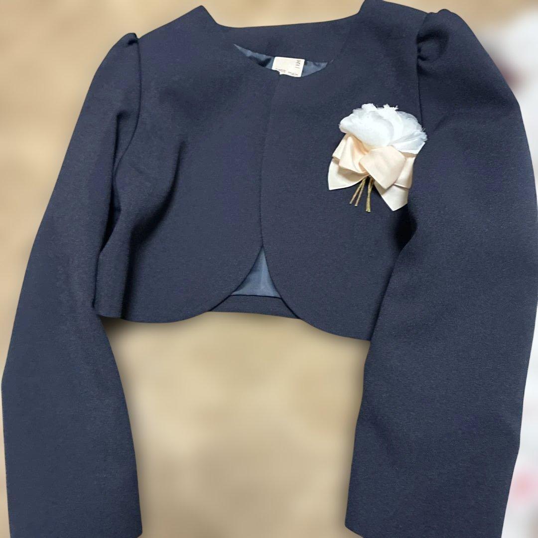 プティマイン120cmワンピースとジャケットとコサージュ