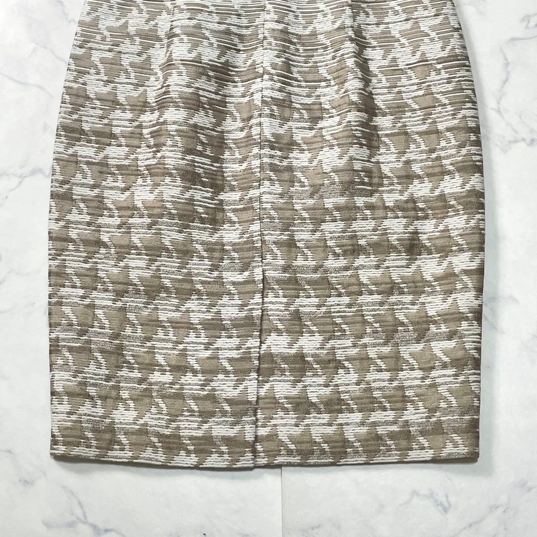 美品✨ 白タグ MaxMara シルク 千鳥柄 ノースリーブワンピース Mサイズ