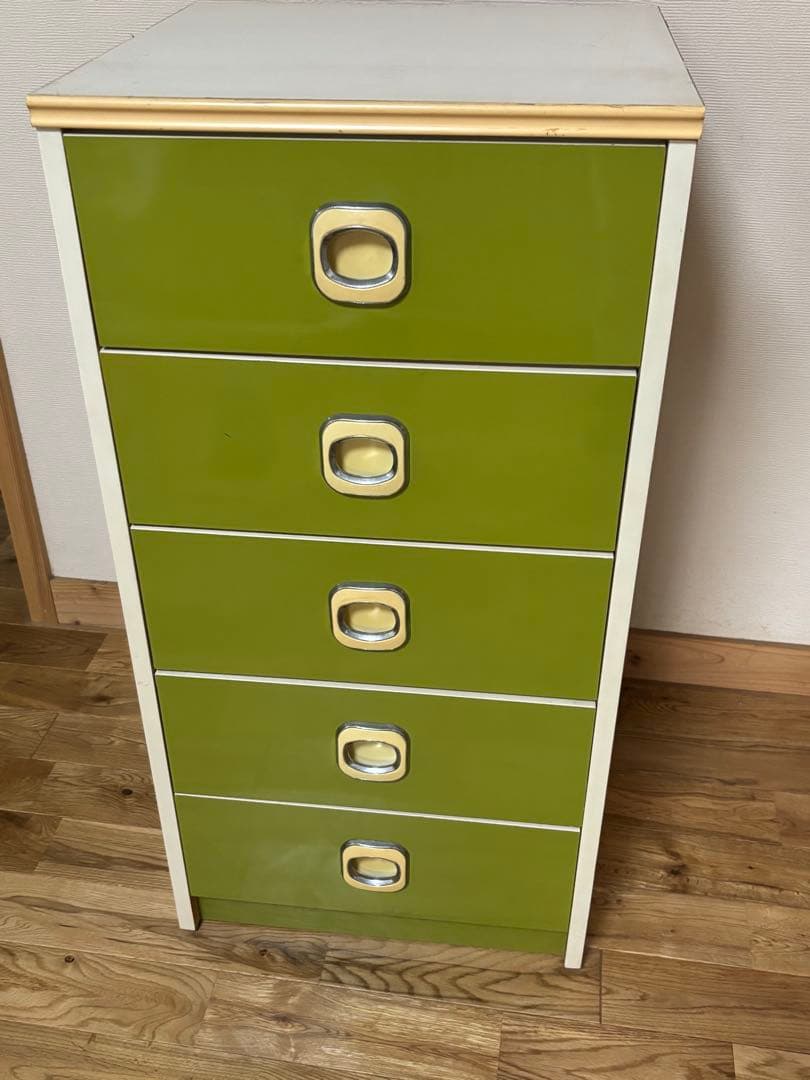 昭和　レトロポップ　５段タンス　チェスト