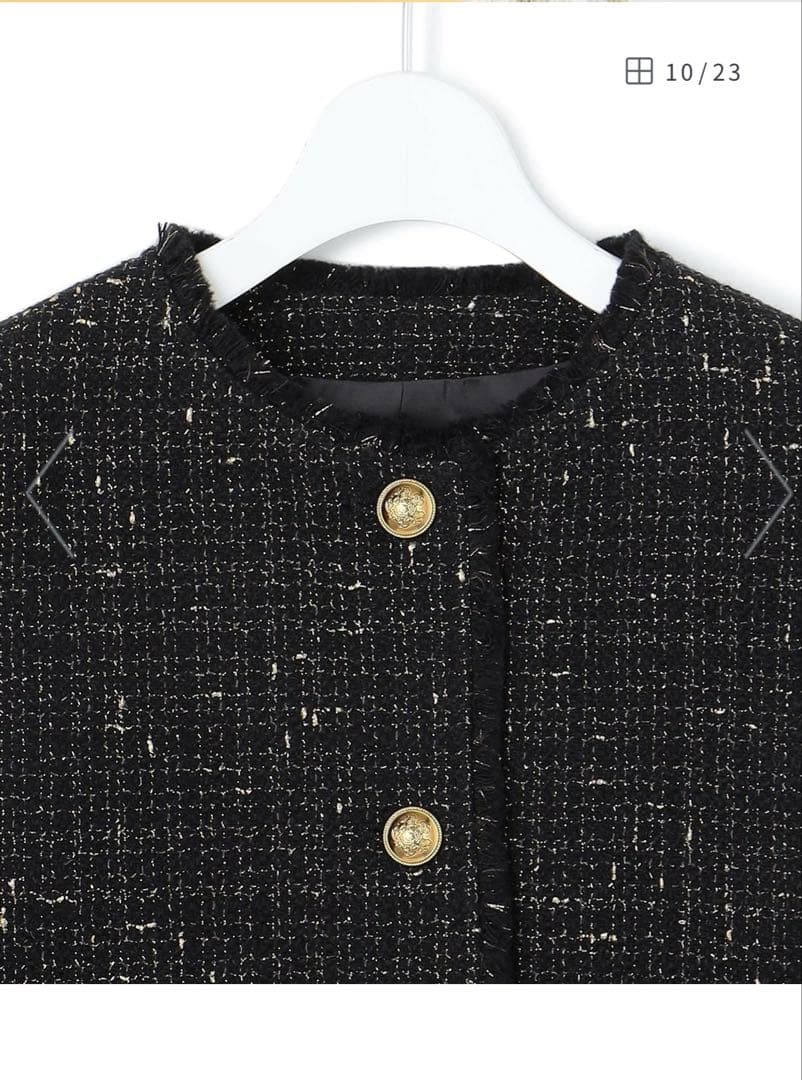 【ちゃん】新品未使用タグ付き　GIOLICA ボタン ツイード ジャケット