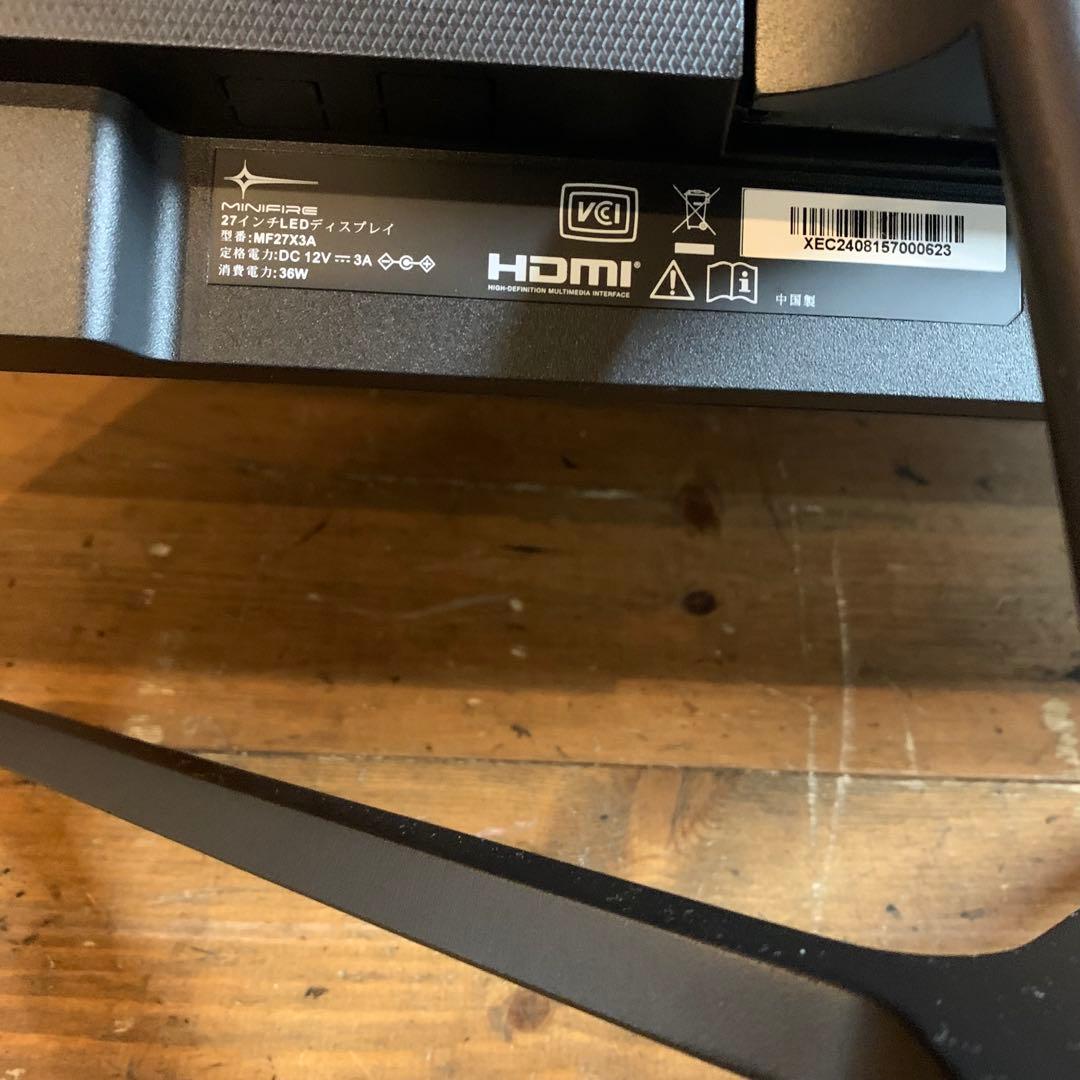 Minifire モニター　MF27X3A 27インチ 120Hz ゲーミング