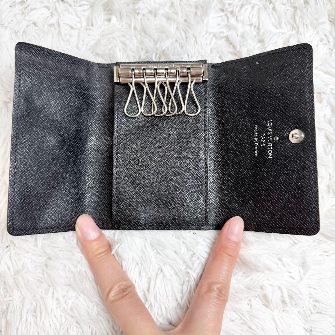 【付属品あり】ルイヴィトン 6連キーケース ダミエ グラフィット ミュルティクレ