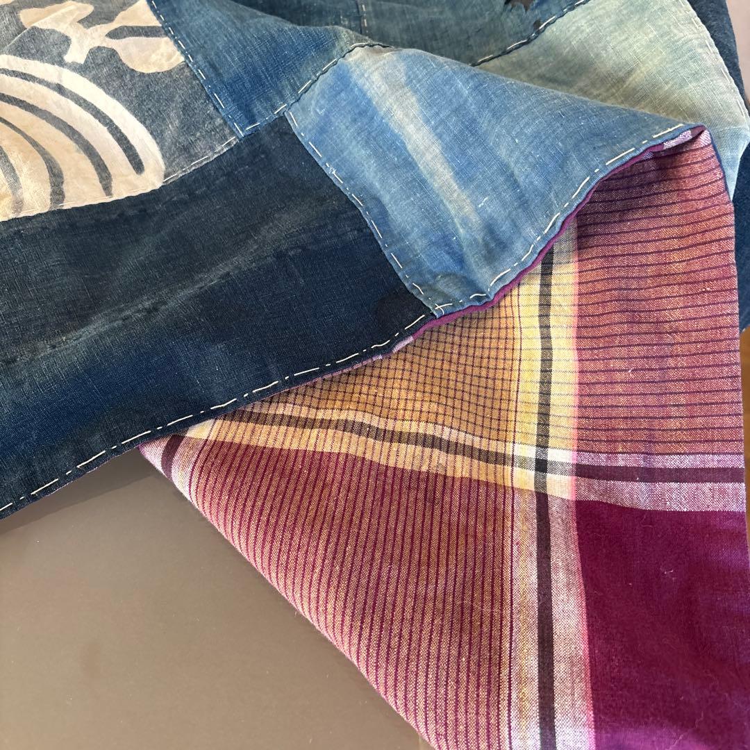 藍染　古布　ボロ　タペストリー