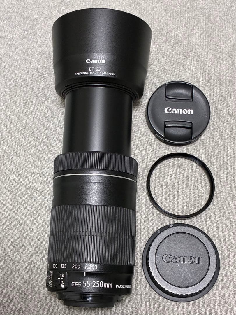 ⭐️美品⭐️Canon EF-S55-250mm IS STM フード付き望遠レンズ