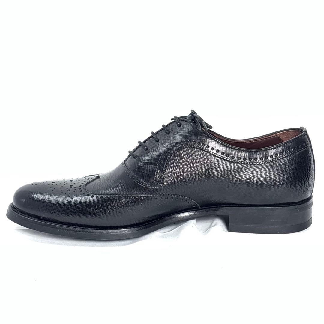 【極美品】BARNEYS NEWYORK ウィングチップ（43）革靴 型押レザー