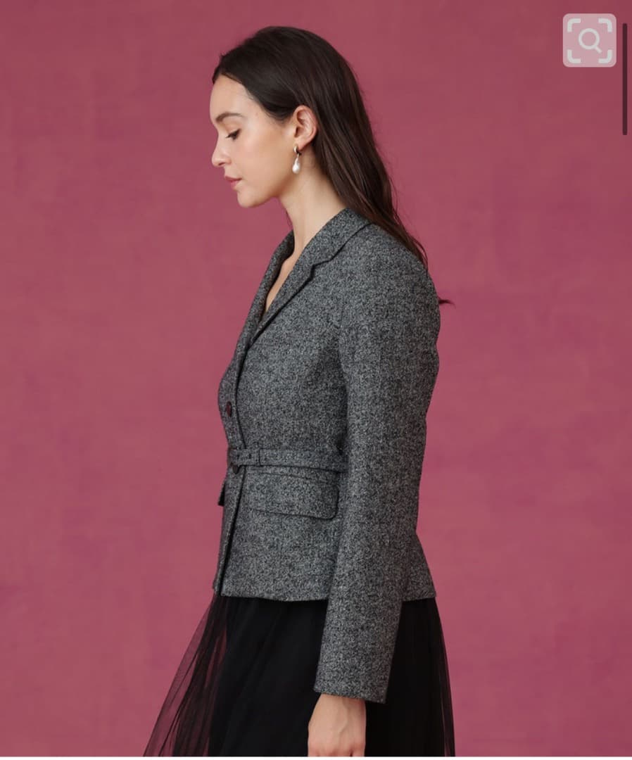 新品 ANAYI ウール混紡テーラードジャケット グレー