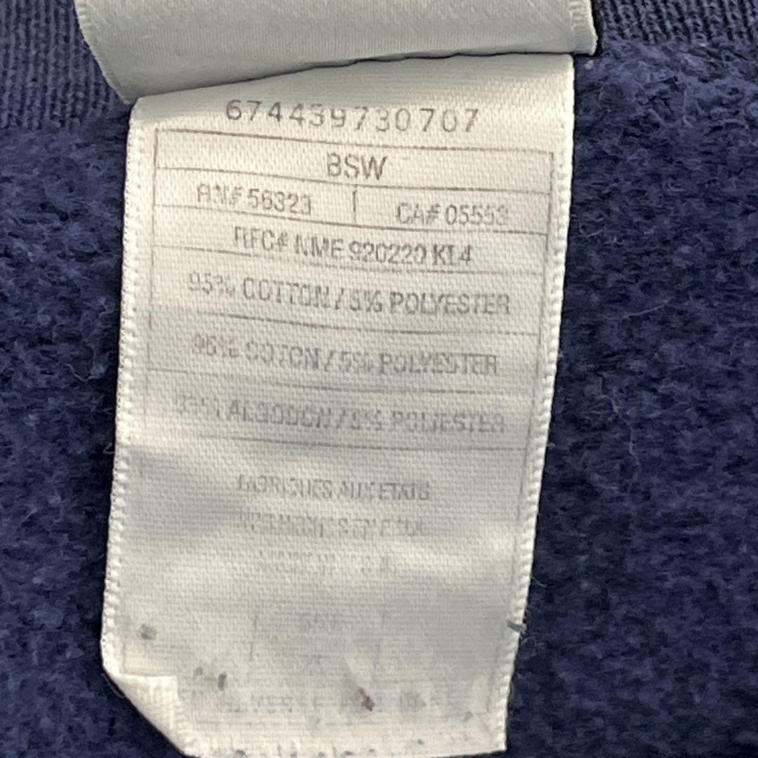 90s ナイキ USA製 スウェット 白タグ XL 紺 ワンポイント 7644