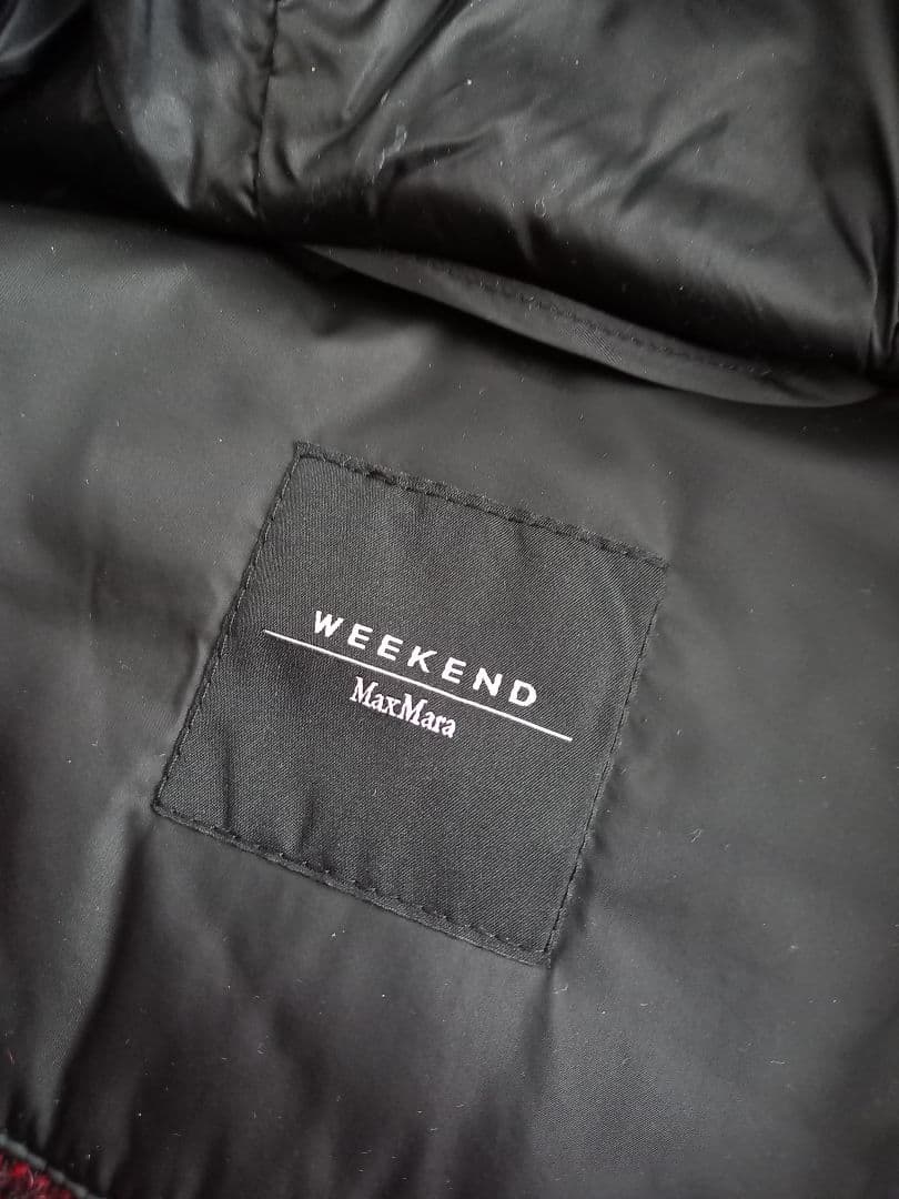 美品　MaxMara チェック柄フード付きポンチョ L