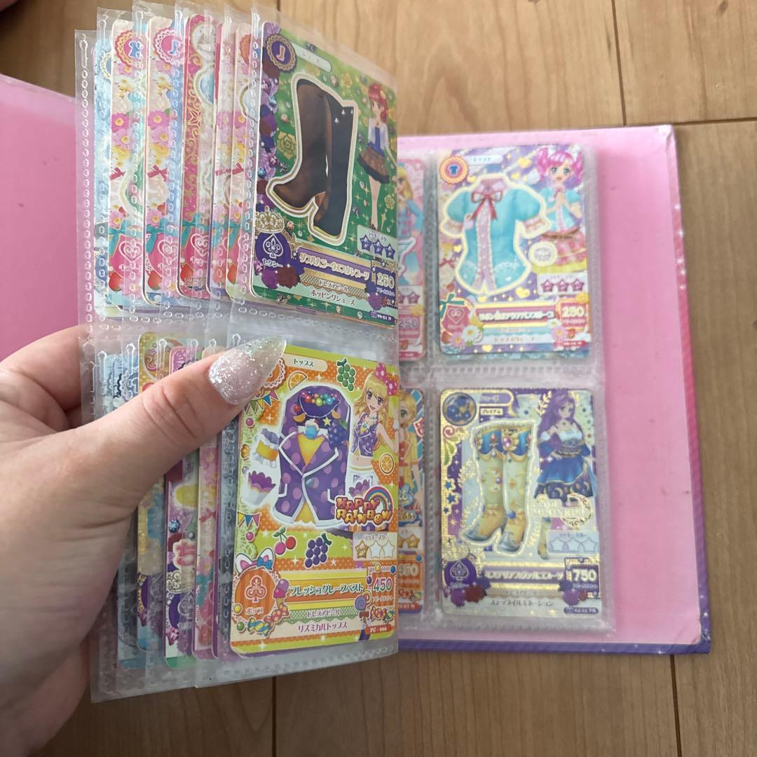 アイカツ ゲームカードセット 11ページ分 バインダー付き88枚