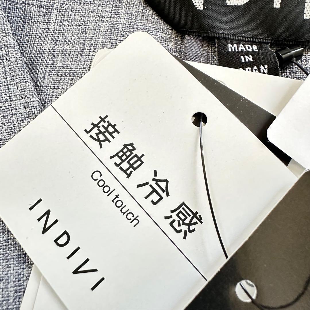 【新品】INDIVI スーツ 接触冷感 紫外線カット ウォッシャブル　グレー