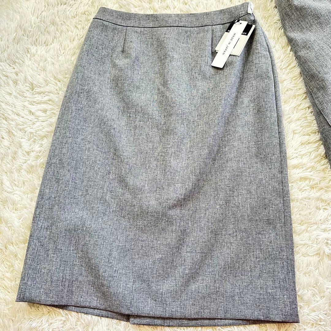 【新品】INDIVI スーツ 接触冷感 紫外線カット ウォッシャブル　グレー