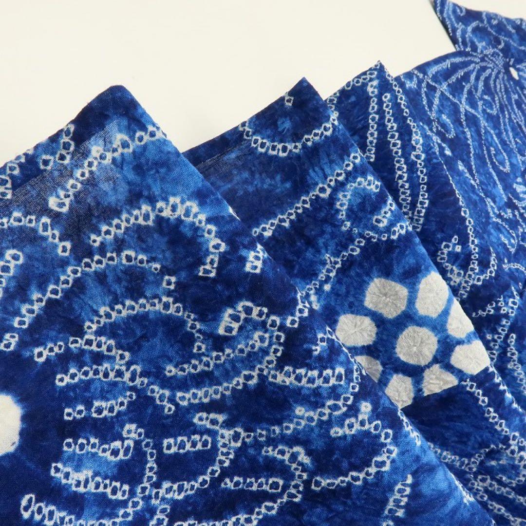 美品 有松鳴海絞り 乱菊 高級浴衣 着物 A3351