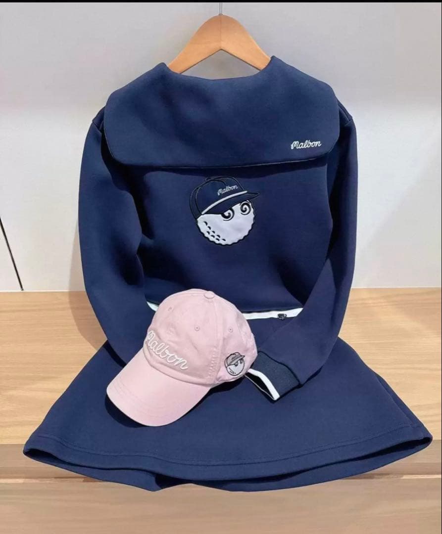 S　ネイビー　マルボンゴルフ MALBON GOLF ウエア