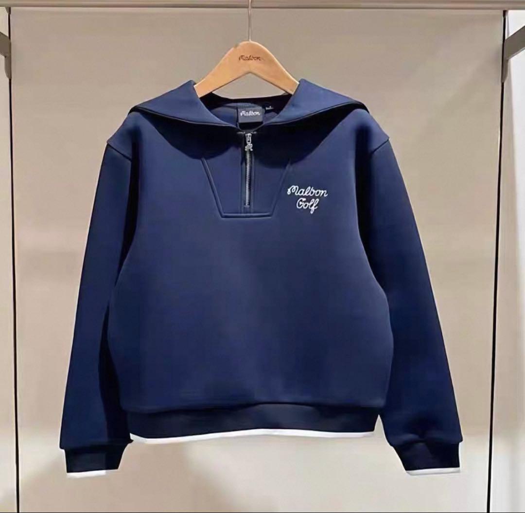 S　ネイビー　マルボンゴルフ MALBON GOLF ウエア