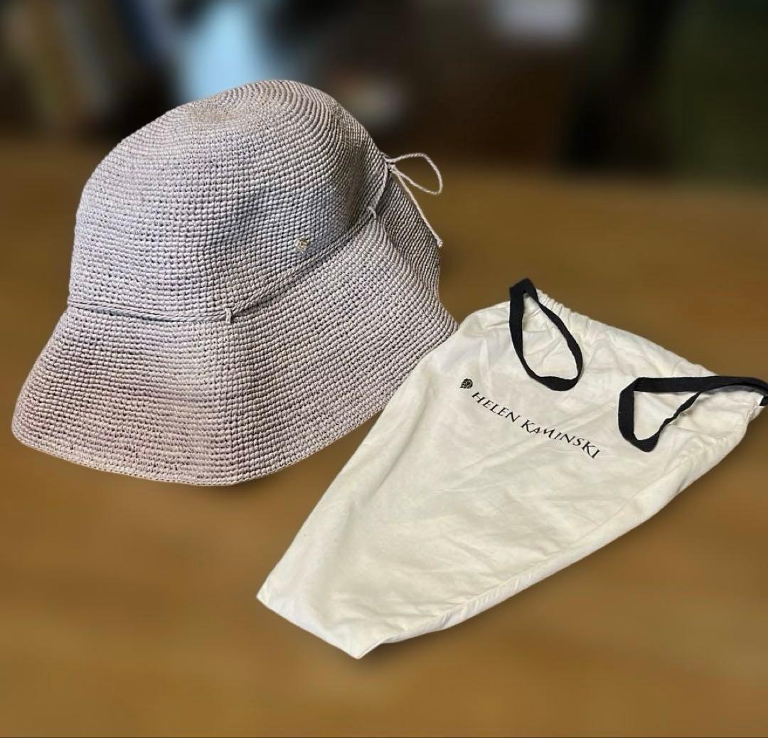 新品　HELEN KAMINSKI グレージュハット 保存袋付き　運動会