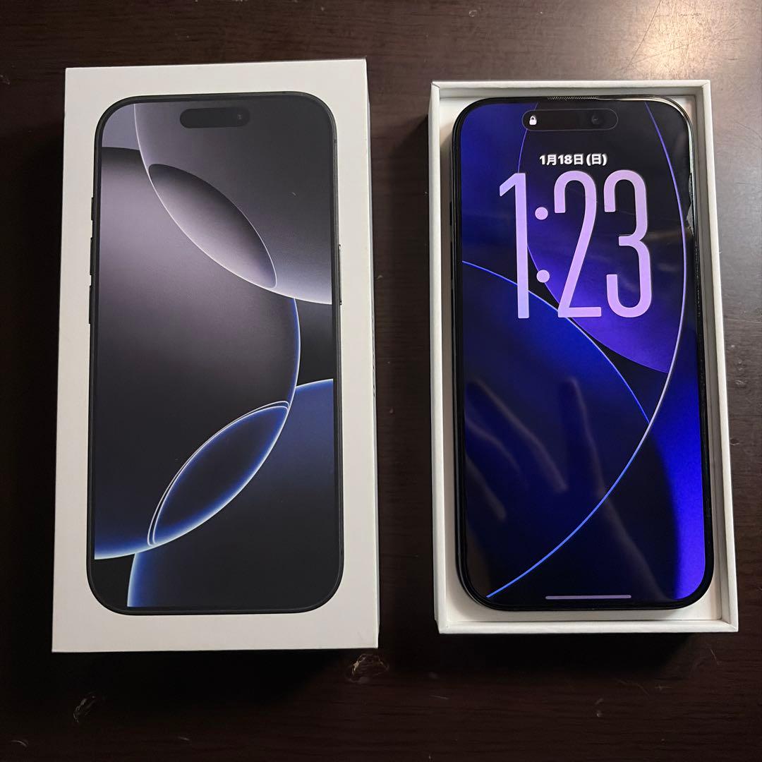 極美品　iPhone 16 pro ブラック　128GB