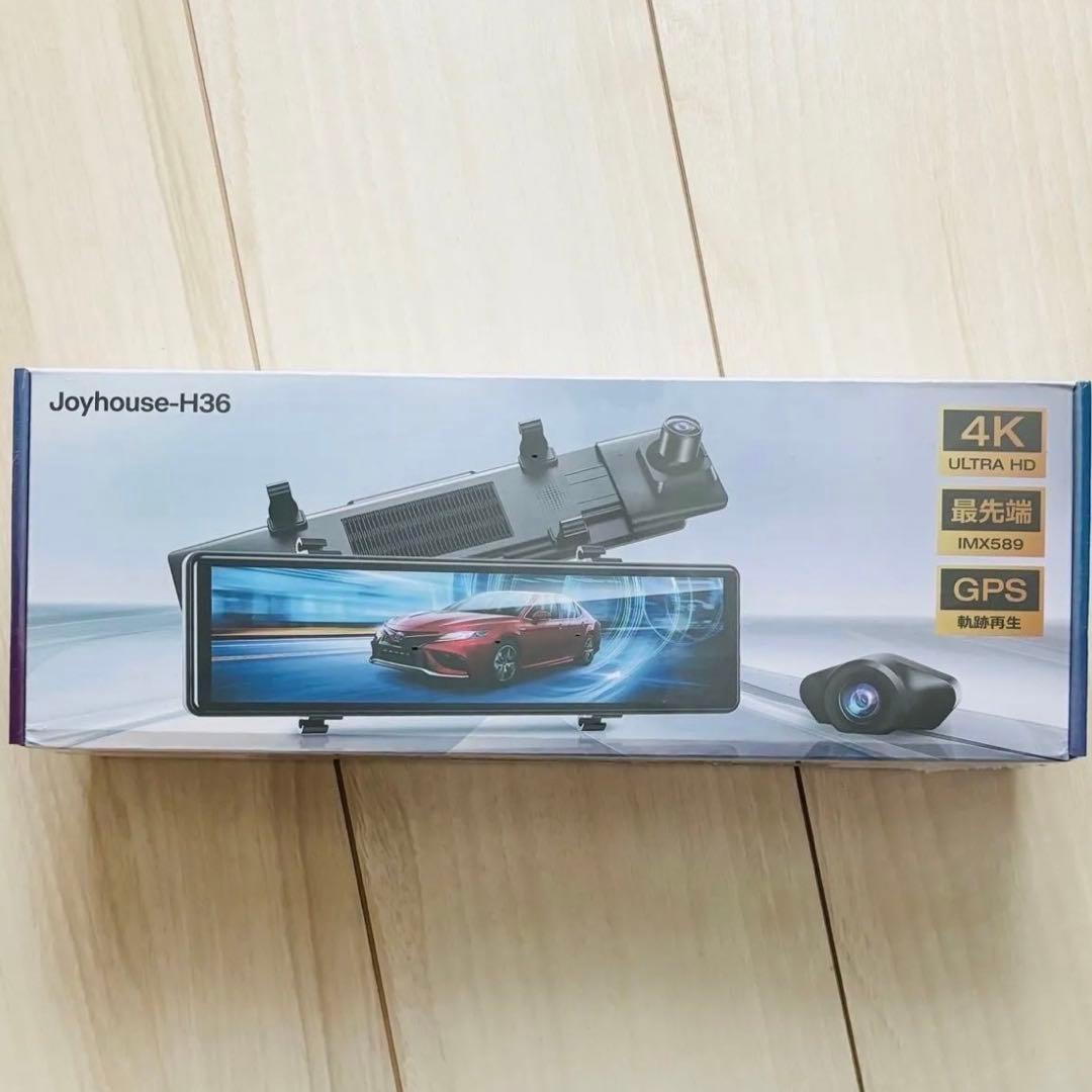 未開封 ドライブレコーダー ミラー型 前後カメラ 12インチ超大画面 4K