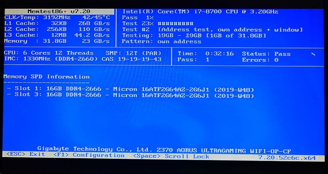Crucial DDR4 2666 16GB ×2 計 32GB 【動作確認済】