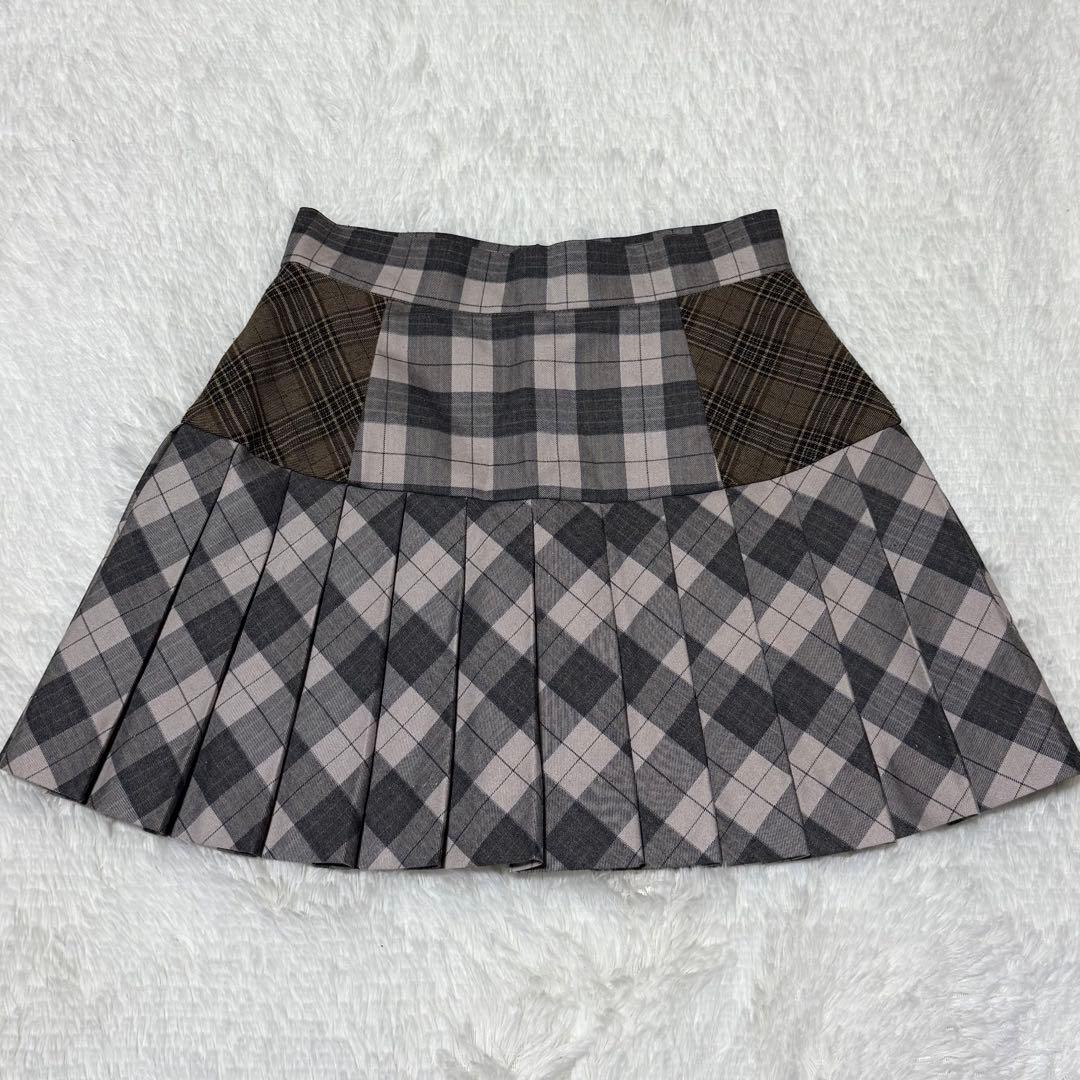 andmary Coco check pleats skirt Sサイズ