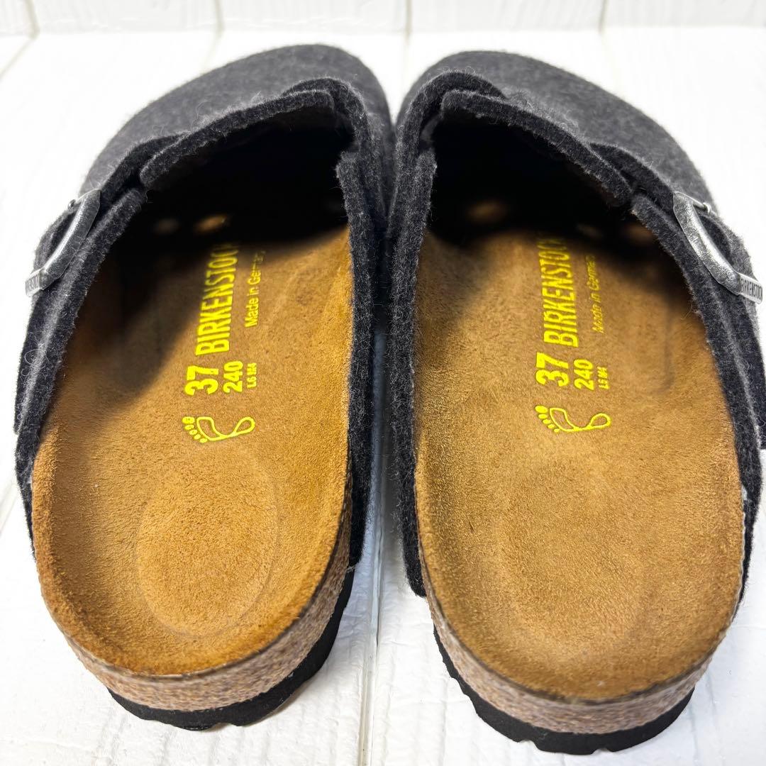 美品 ビルケンシュトック ボストン フェルト 37 24cm グレー