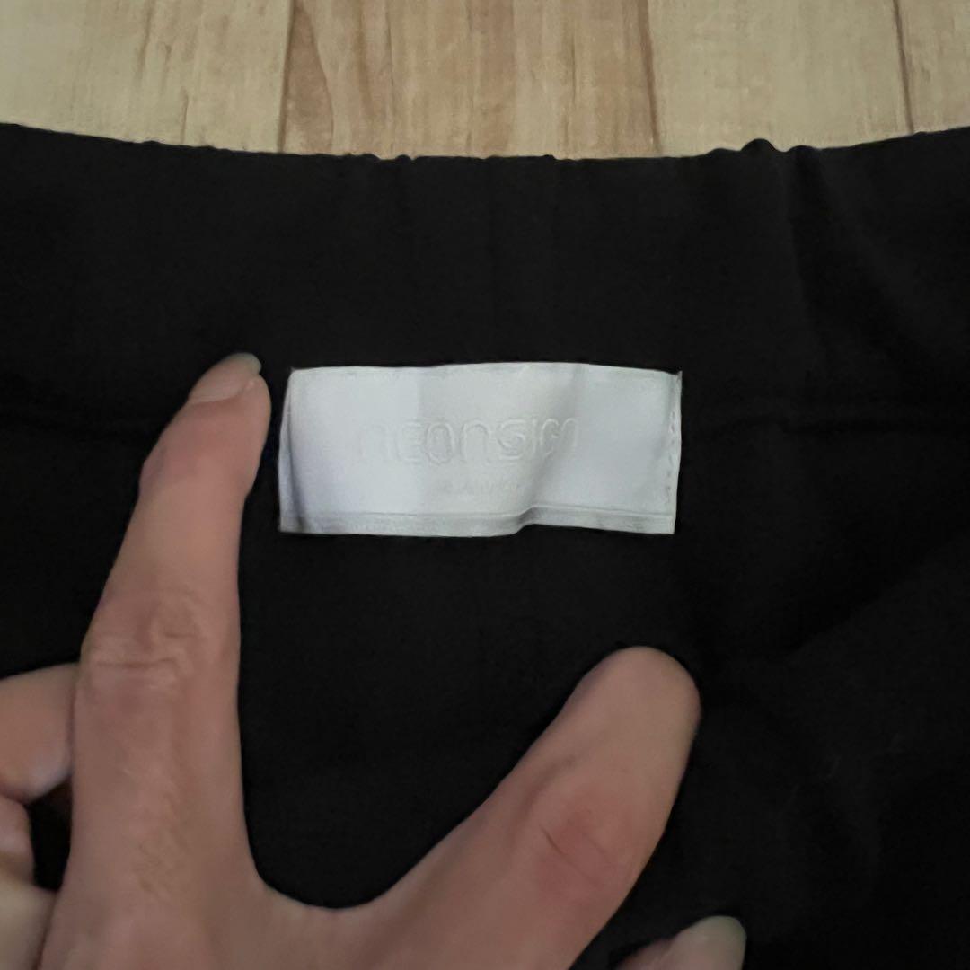 NEONSIGN Wide tech slacks \"BLACK\" o別注 44