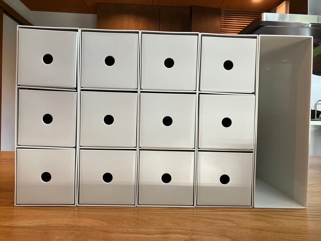 無印良品　ポリプロピレン小物収納ボックス3段×4 ファイル入れ×1