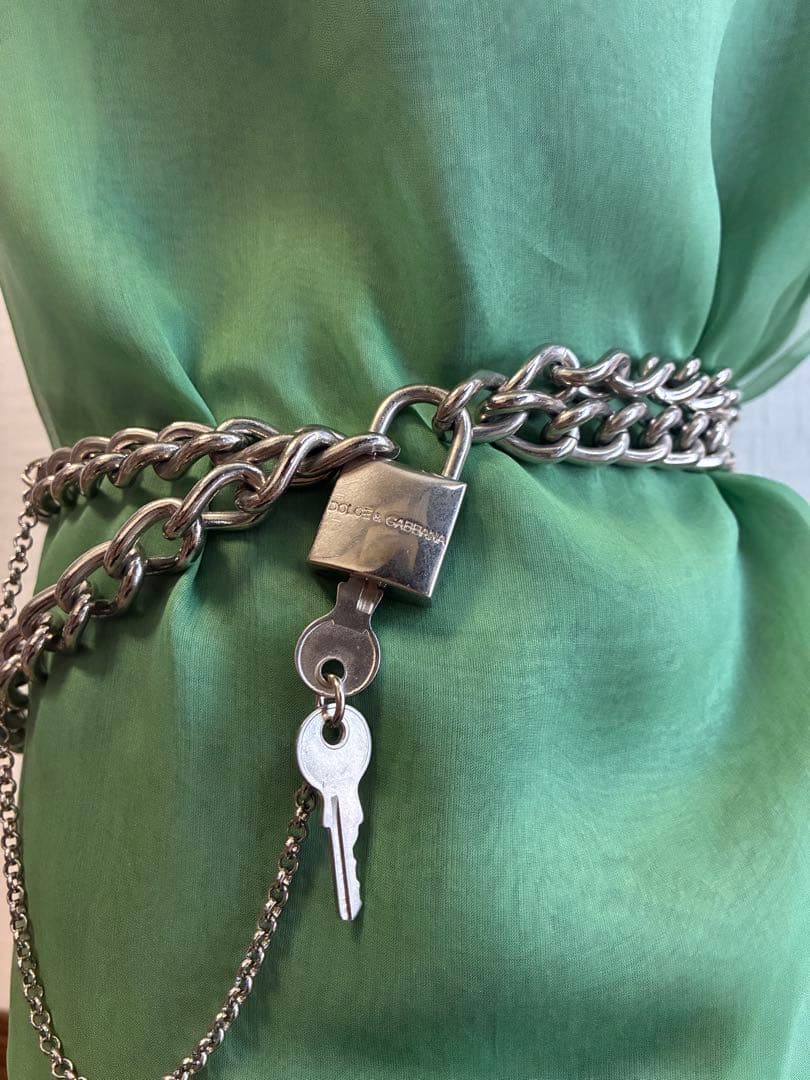 チェーンベルト 鍵付き シルバー　ドルガバ