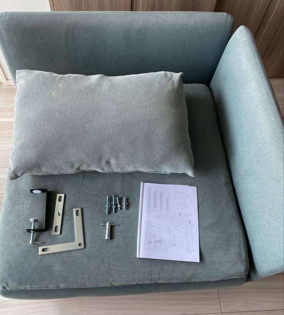 （祝日値下）ソーデルハムン　コーナーソファー　ターコイズ色