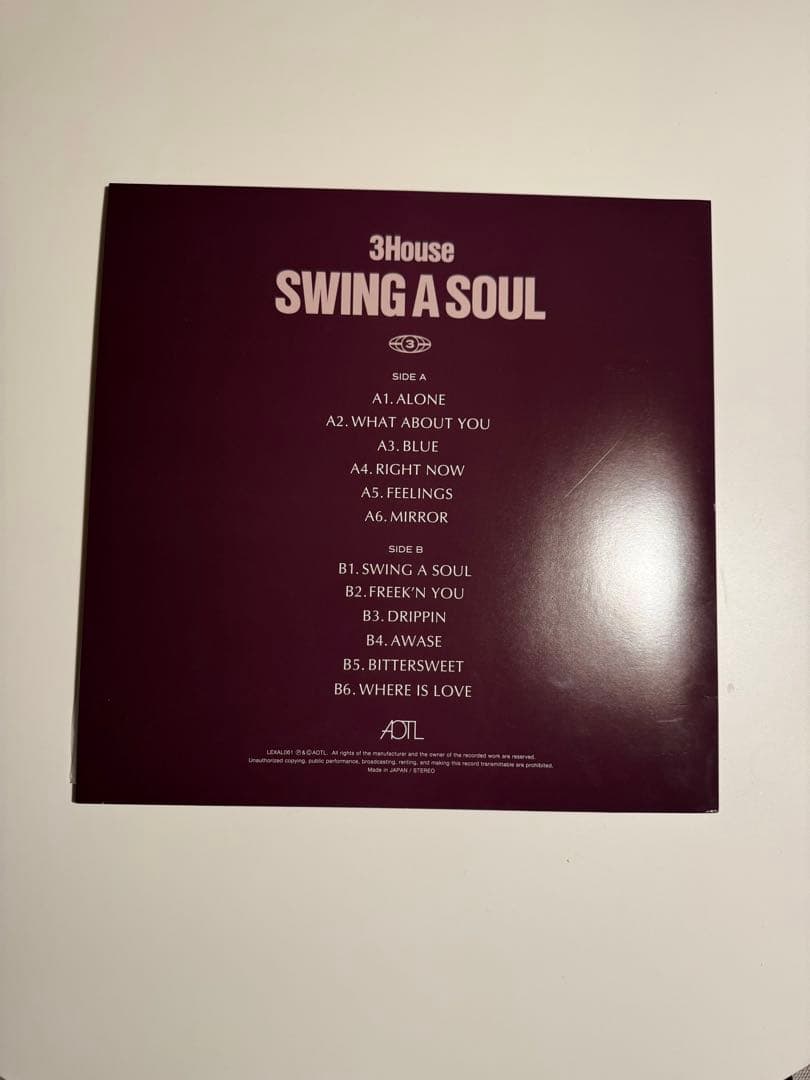 3House SWING A SOUL アナログレコード