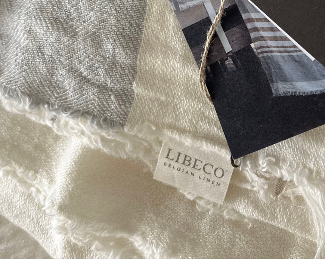 LIBECO リネン　ブランケット　バスタオル　ベルジャン　オイスター
