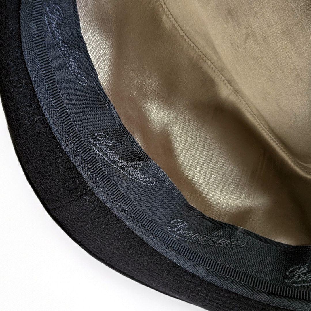 Borsalino アンゴラ100％ 中折れ フェルト ハット 黒 60cm