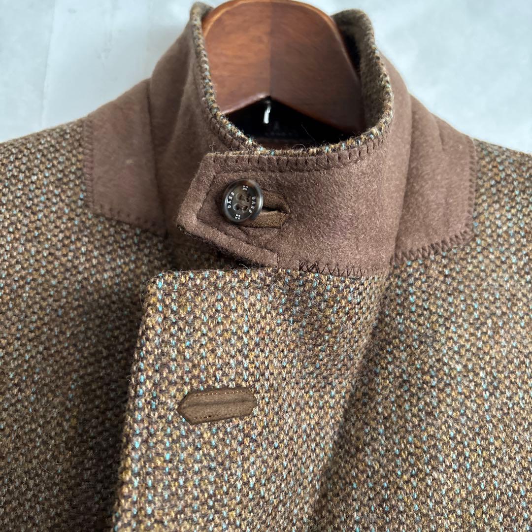 DAKS ブラウンツイード ハンティングジャケット　エルボーパッチ