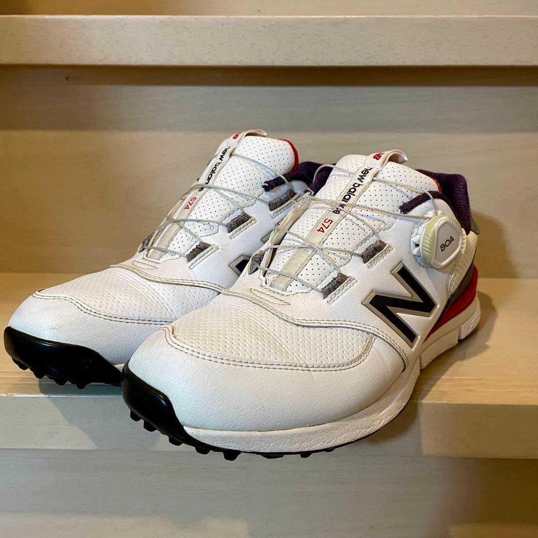 New Balance 574BOA ゴルフシューズ 26.5cm ホワイト