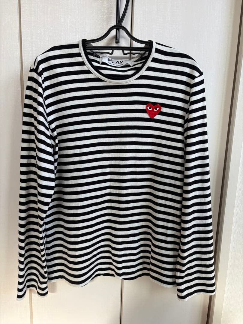 プレイコムデギャルソン ボーダーロングＴシャツ サイズS
