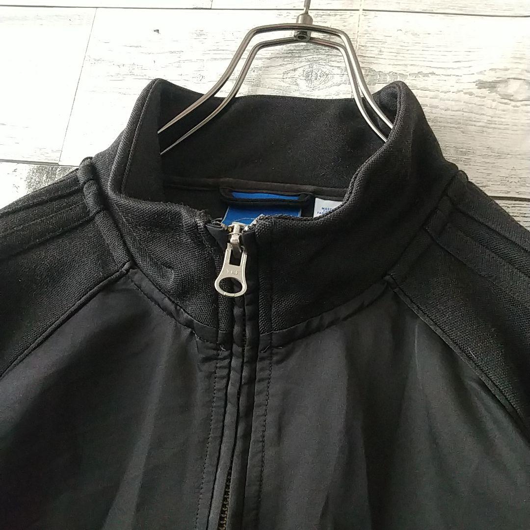 希少コラボ☆アディダス×ベスパ 刺繍ロゴ オールブラック トラックジャケット M