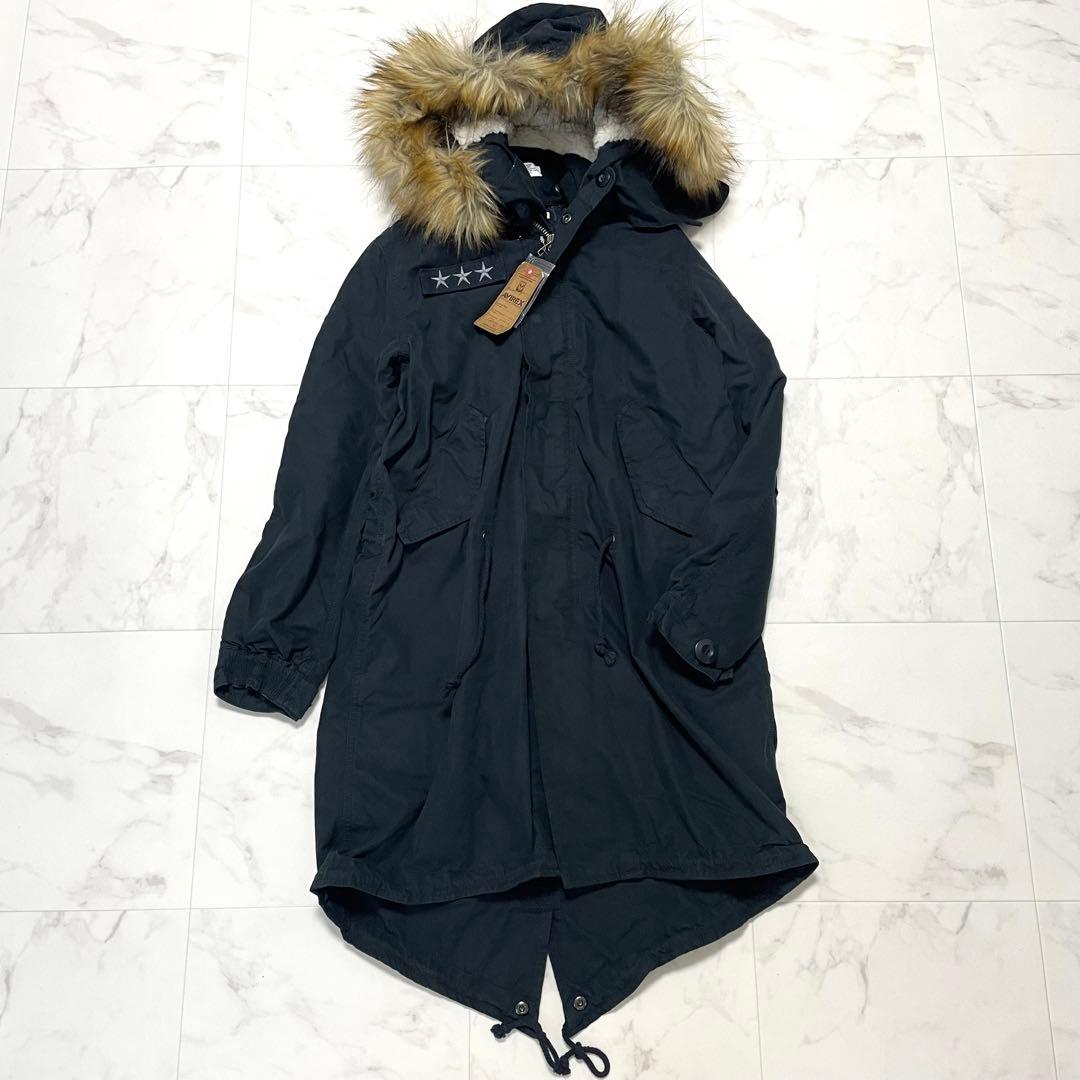 未使用 アヴィレックス×earth モッズコート ライナー ファー ワッペン M