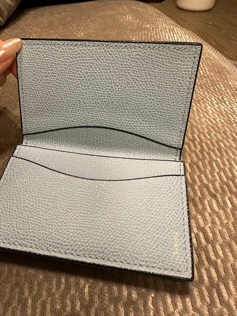 Valextra ライトブルー レザーカードケース