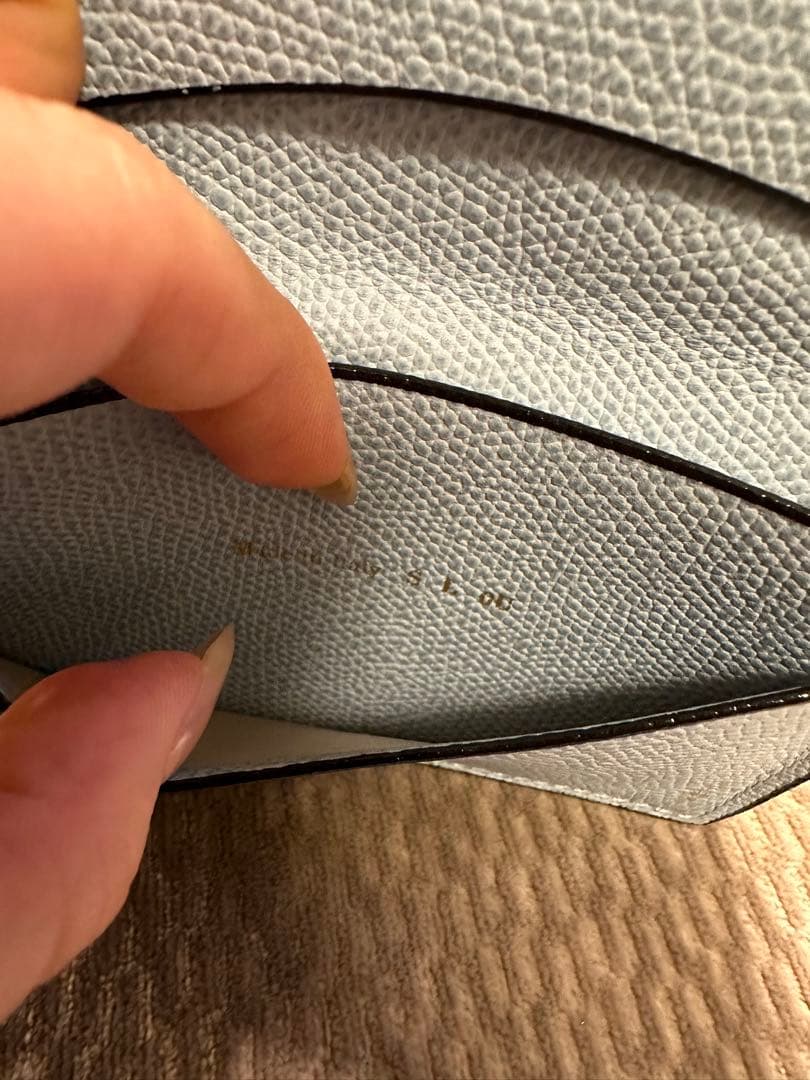 Valextra ライトブルー レザーカードケース