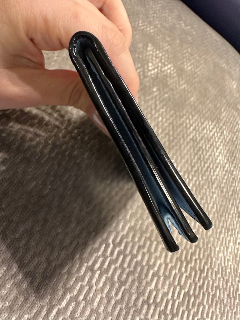 Valextra ライトブルー レザーカードケース