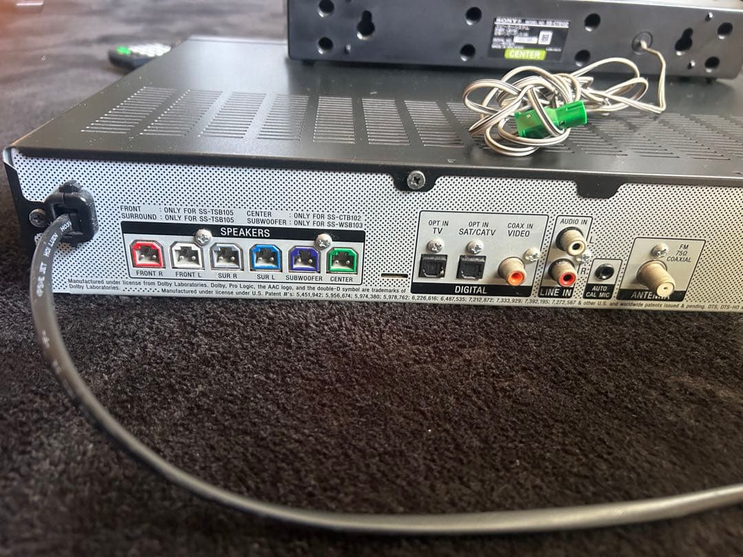 ホームシアター　Sony 5.1 STR KS380