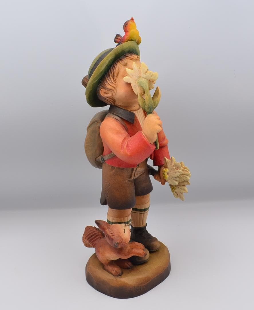 黄金の花　アンリ　ANRI　サラケイ　木彫り人形　イタリア　高さ27ｃｍ　レア