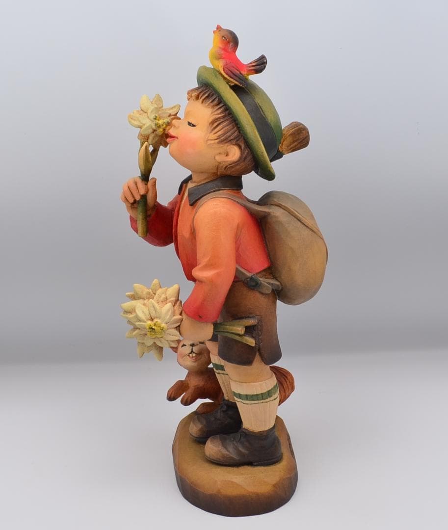 黄金の花　アンリ　ANRI　サラケイ　木彫り人形　イタリア　高さ27ｃｍ　レア