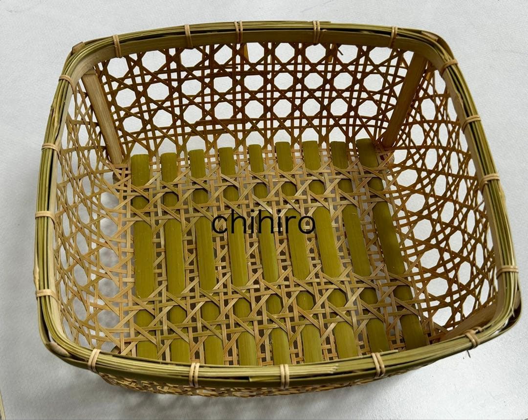 水切り竹かご 椀かご（新品未使用）直径横約31.5 縦約28..5 高約17.5