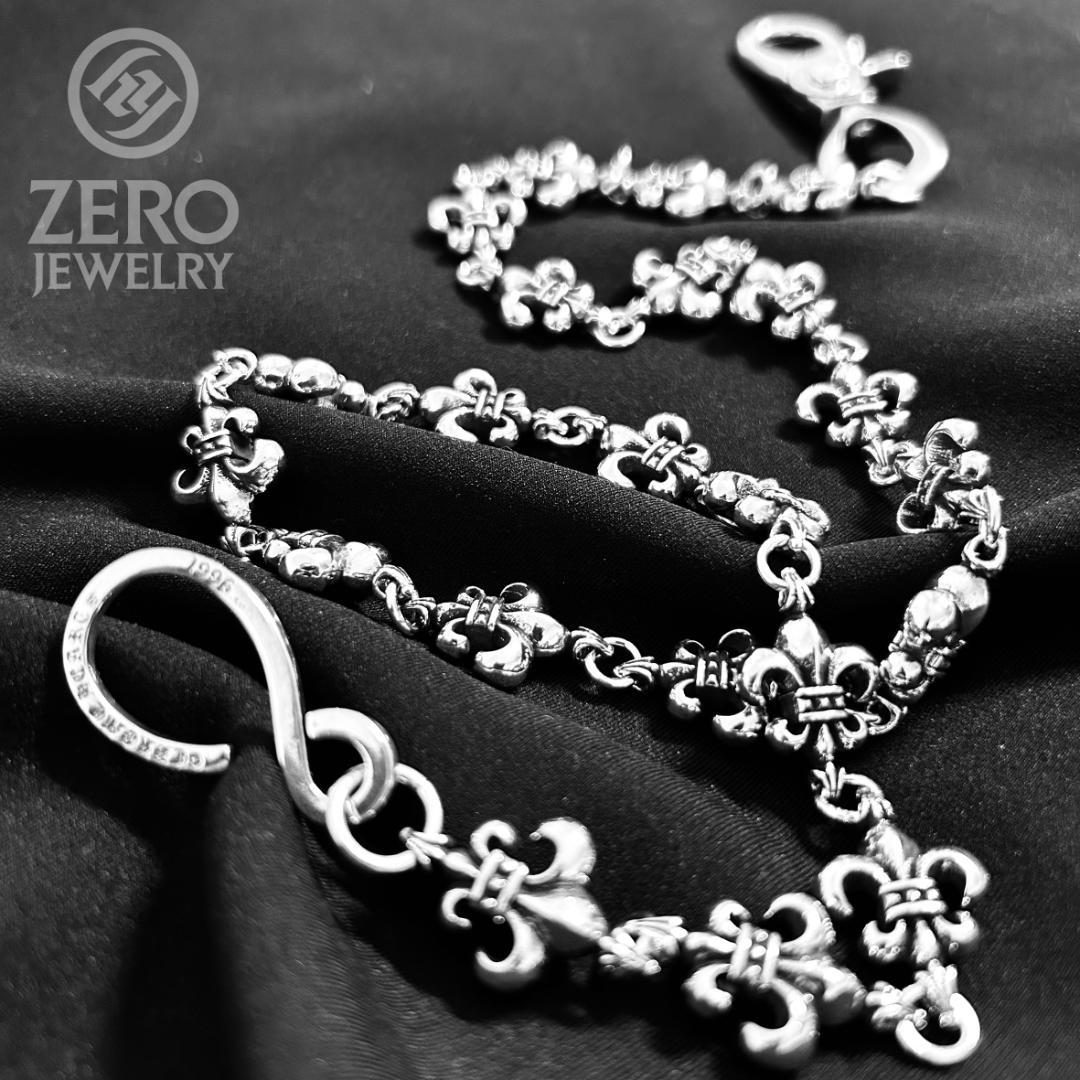 【★即日発送★925刻印】フレア ウォレットチェーン 65cm