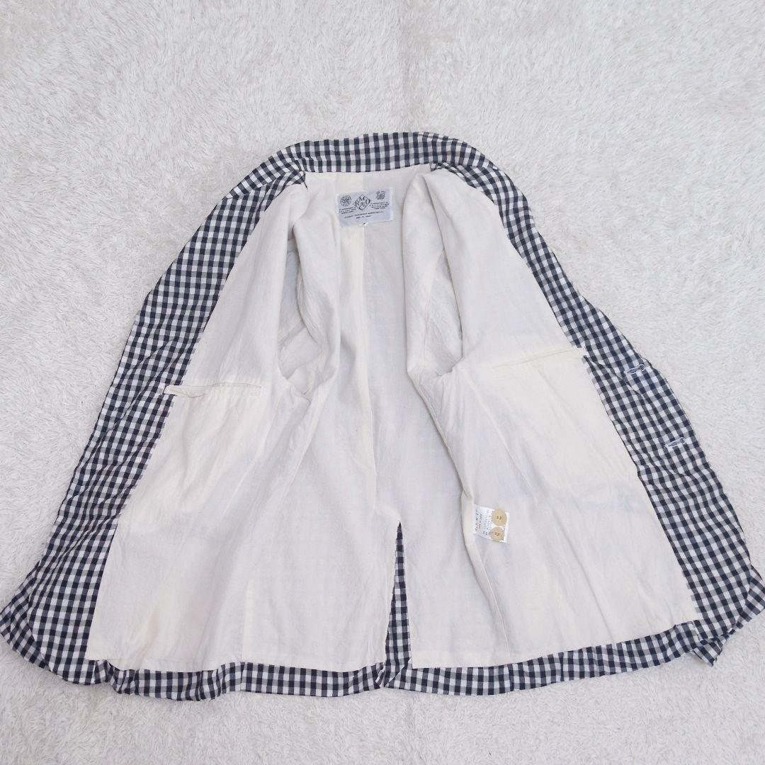 オールドマンズテーラー　テーラードジャケット　ギンガムチェック　コットンシルク